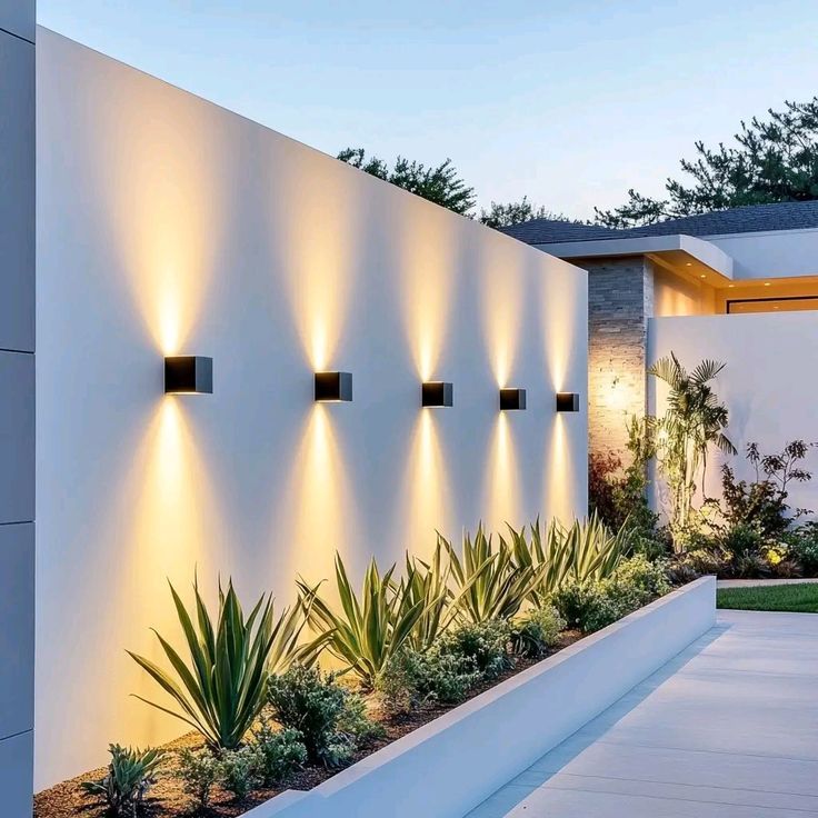 Patio con jardineras